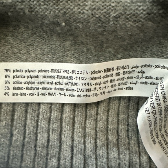 ZARA Women’s Soft Knit Sweater Dress XSmall Heather Grey Preppy Office Normie - Picture 15 of 15